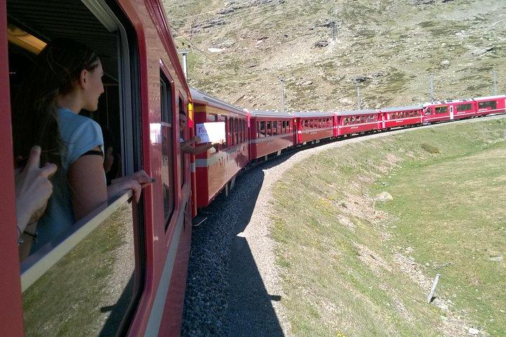 Privétour naar de Bernina-trein en het Comomeer. Ophaalservice bij hotel