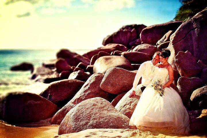 Foto di matrimonio / luna di miele La Digue Seychelles