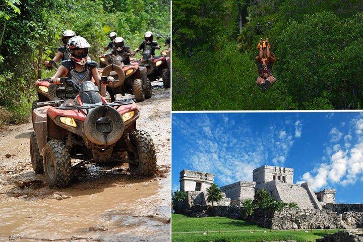 トゥルムアドベンチャー（考古学ゾーン - Atv-ziplines-cenote-lunch-drinks-rappel）