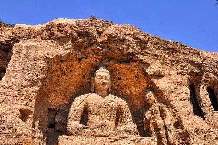 Excursão de trem de Beijing Bullet para o Templo Hanging e Grottoes Yungang