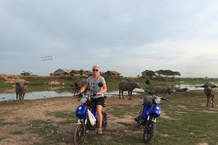 Tour in e-bike al tramonto sulla riva del Tonle Sap