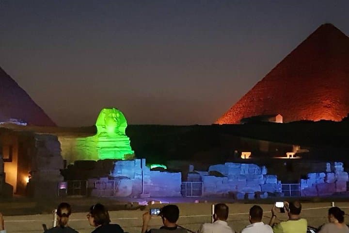 sound and light spectacular show at Giza pyramids