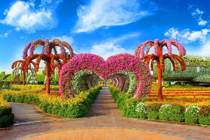 Dubai Miracle Garden og Global Village Shopping Tour