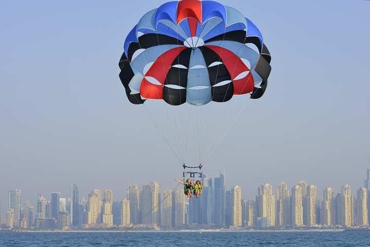 Get a Bird's Eye View of the Famous Dubai Marina Skyline with Parasailing