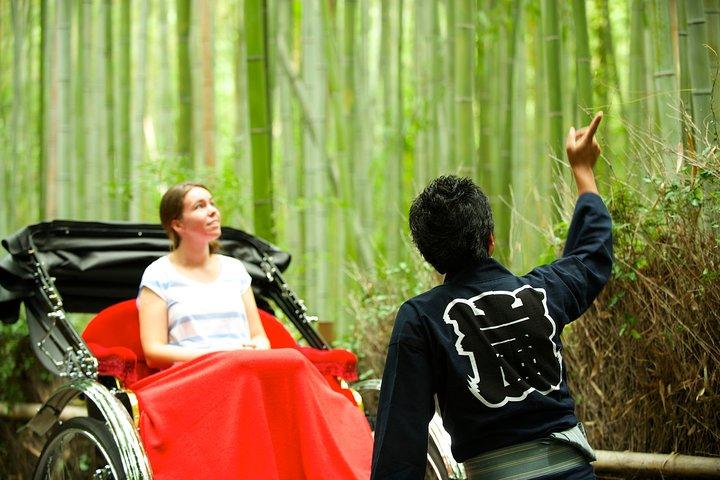 京都奥嵯峨野：人力車と徒歩ツアー