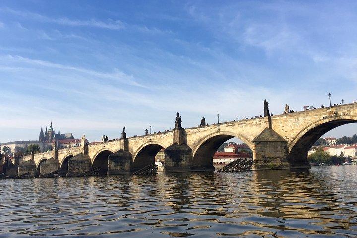 Excursion privée d’une demi-journée personnalisée : château de Prague et croisière