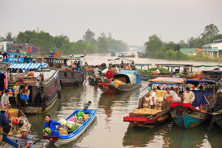Túneis de Cu Chi e excursão de dia inteiro ao Delta do Mekong para grupos pequenos