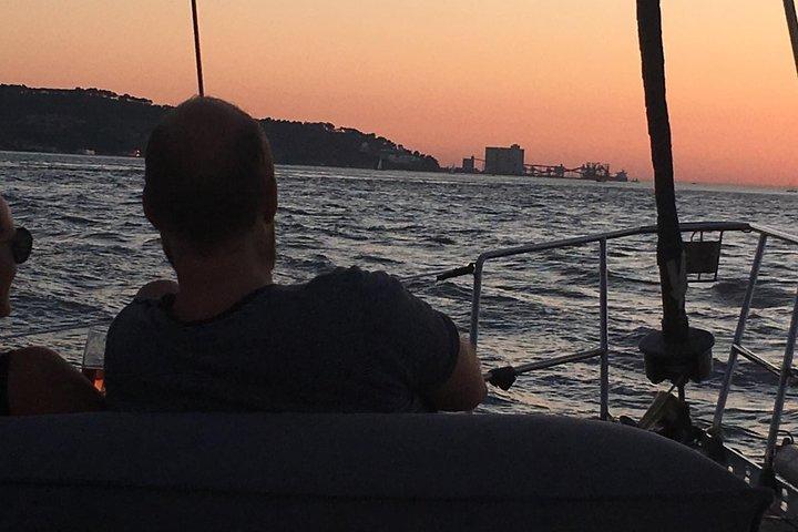 Lisbon by Night Sailing Tour with White or Rosé Wine & Light Snacks