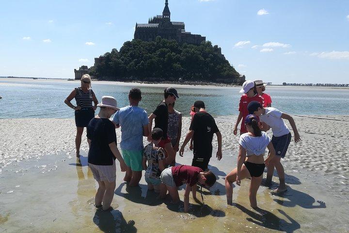 Gåtur i Mont-Saint-Michel-bugten