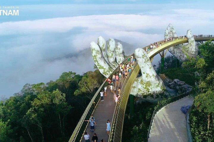 Golden Bridge Ba Na Hills med buffeter Frokost 2-vejs svævebane