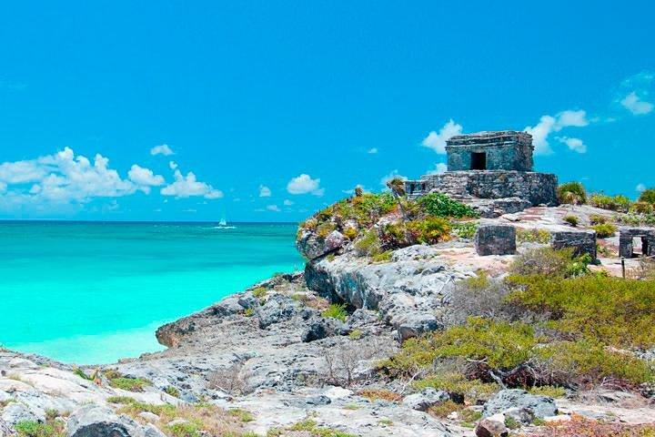 Fantastisk tur 4X1 til Coba, Tulum, Cenote og Playa del Carmen