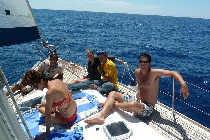 Morgen Caldera Segeln Kreuzfahrt