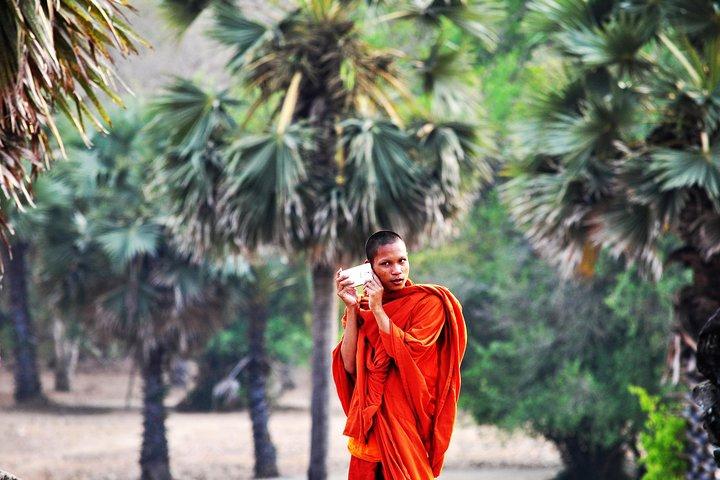 Rural Village with Ox Cart Journey & Monk Blessing