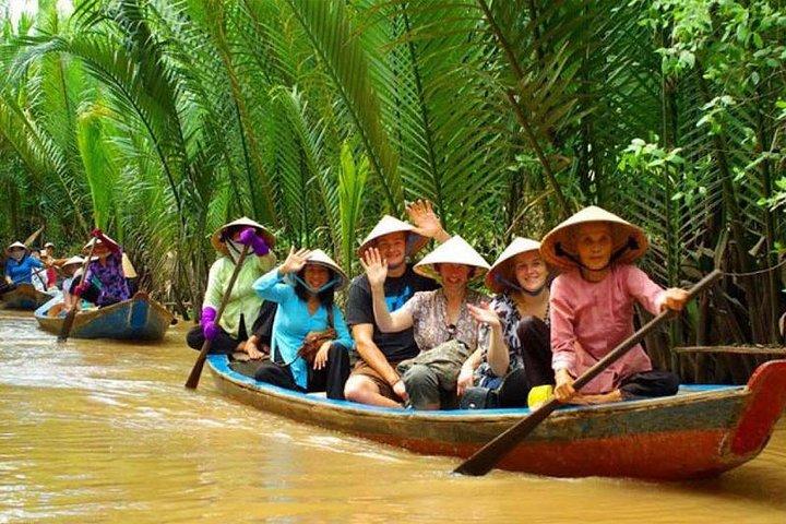 Excursão privada de um dia ao delta do Mekong