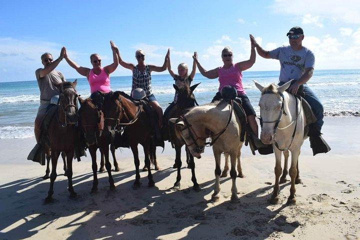 Passeio a cavalo aventura na praia