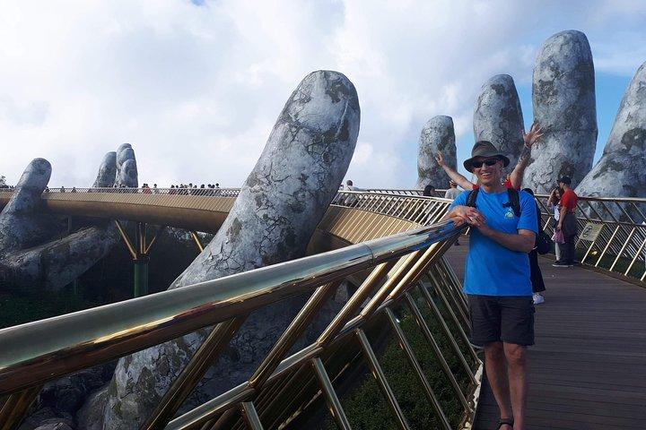 Tour del ponte Golden bridge e del drago a Da Nang dal porto di Chan May con una guida