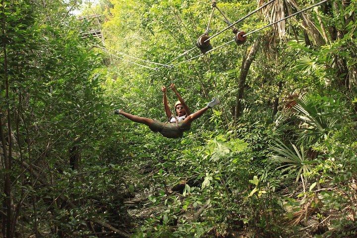 Riviera Maya Jungle Halvdagstur: ATV, Ziplines, Cenote Swim, Rappel