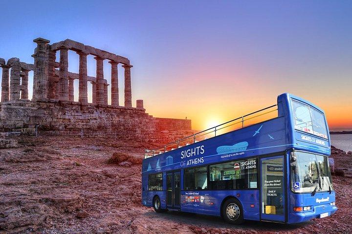 Combo di Atene: autobus hop-on hop-off e tour al tramonto di Cape Sounion