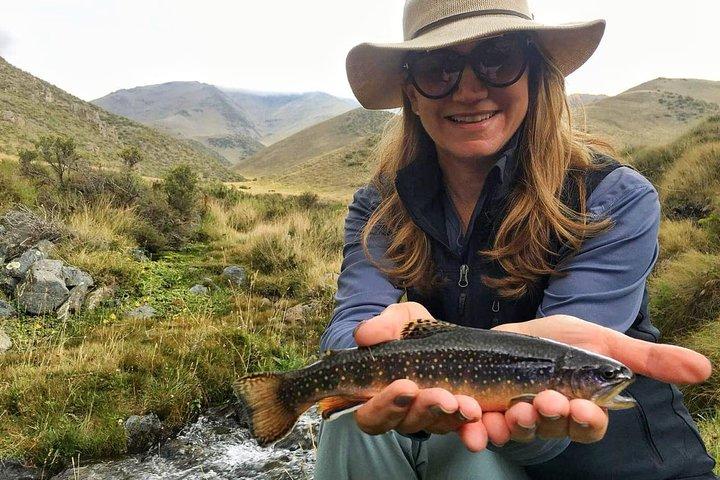 Fliegenfischen am privaten Andenfluss inklusive Barbecue-Mittagessen
