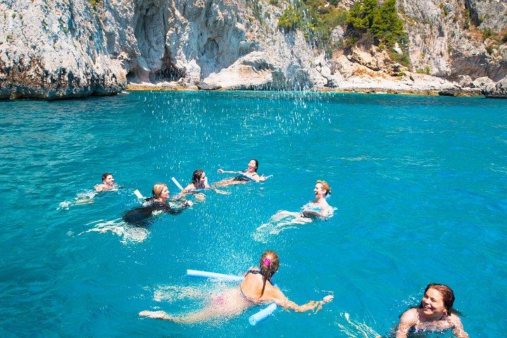 ソレントからカプリ島への小グループボート日帰り小旅行