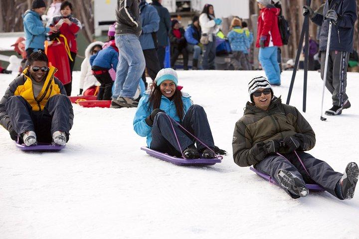 チョコレートと滝のレイクマウンテンへのメルボルン雪旅