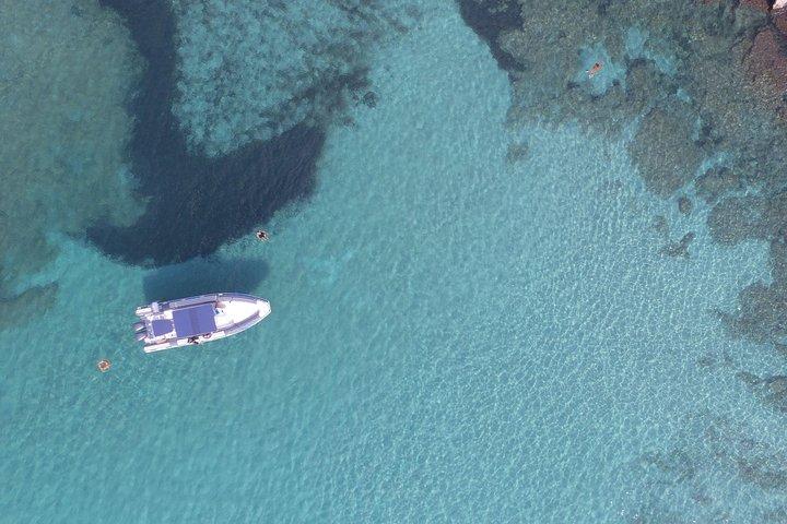 Passeio de bote em Porto Cesareo, Punta Prosciutto e Ilhas