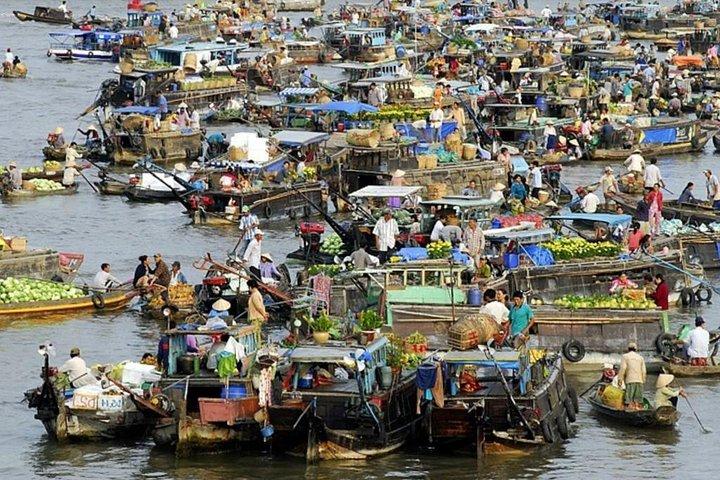 Túneis de Cu Chi e excursão de dia inteiro ao Delta do Mekong para grupos pequenos