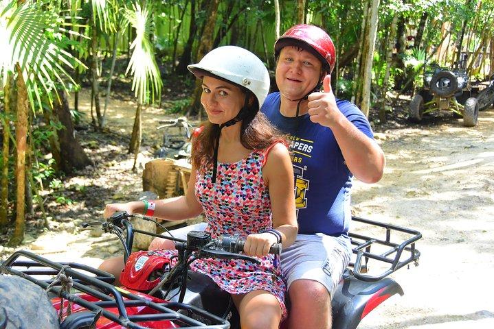Aventura para todos os climas: tirolesas, quadriciclos individuais e Cenote