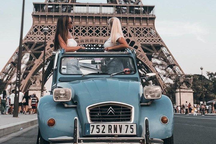 ビンテージ 2CV アドベンチャー : 1 時間 30 分のパリの秘密ツアー