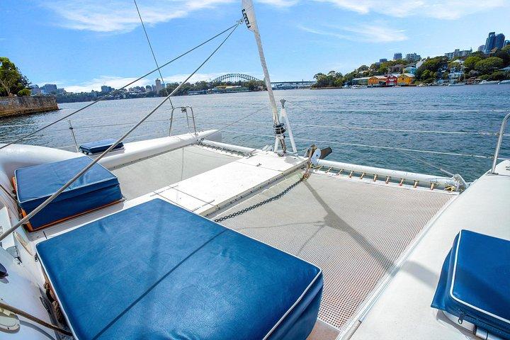 Privé catamaranverhuur in de haven van Sydney