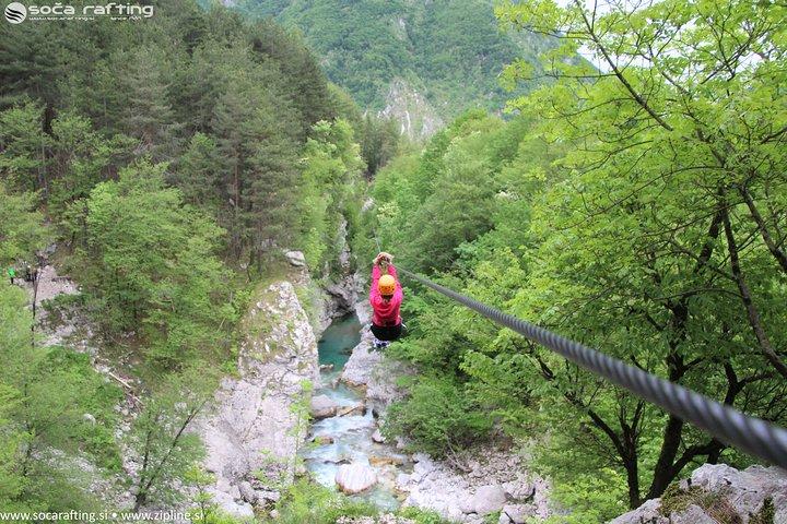 Bovec Zipline - canyon Ucja - la plus longue tyrolienne d'Europe