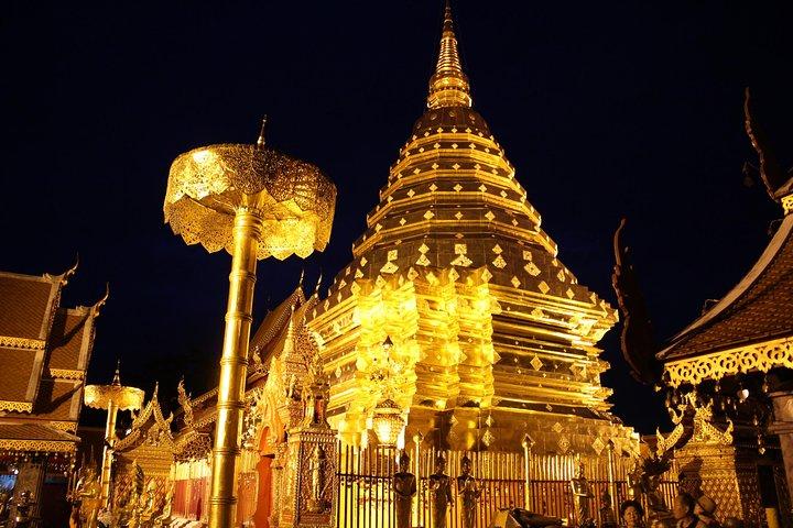 Bedst sælgende!! Fantastisk nattur, Doi Suthep + Wat umong - Top skal besøge!