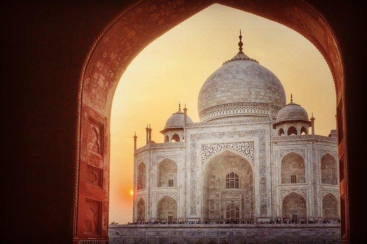 Visite privée: excursion d'une journée au Taj Mahal et au fort d'Agra au départ de Jaipur