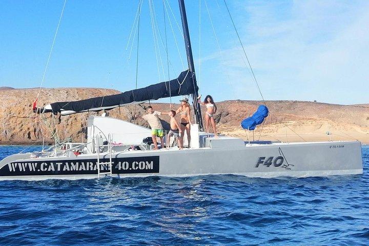 Catamaran F40 Lanzarote sailing