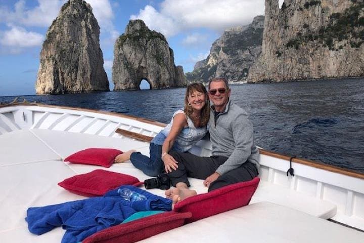 Capri and Blue Grotto by Gozzo Boat and Anacapri from Naples