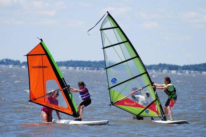 Lección de windsurf en la bahía de Rehoboth