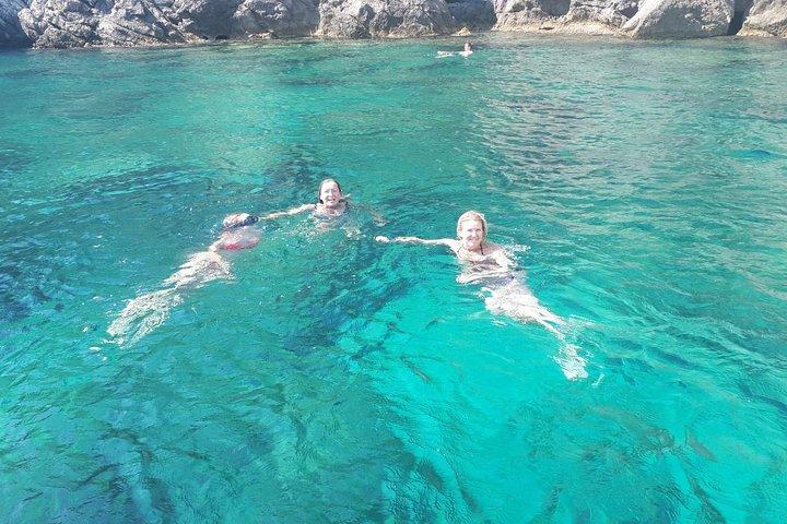 Blå grottan, 3 gröna grottor, Šunj Beach | Eftermiddag - 5 timmar