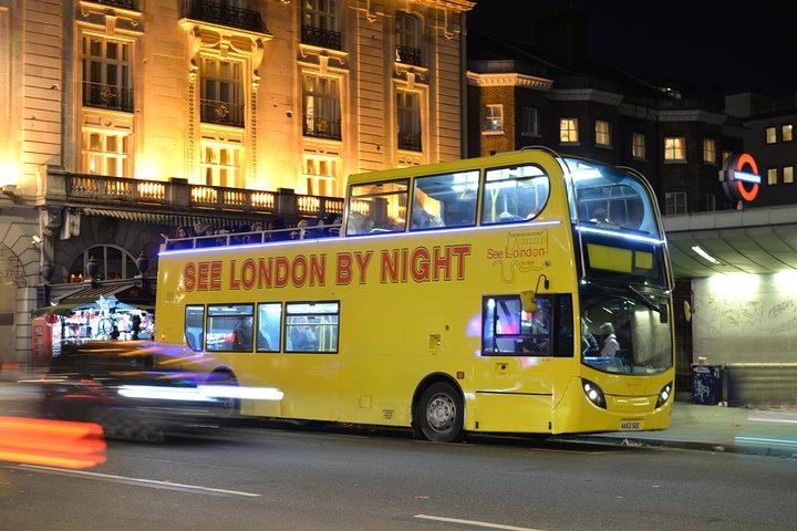 ロンドン・バイ・ナイト観光ツアー-オープントップバス