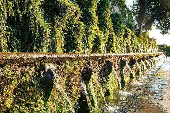 遺産：ローマからのTivoliツアーのVilla d'EsteとHadrian's Villa