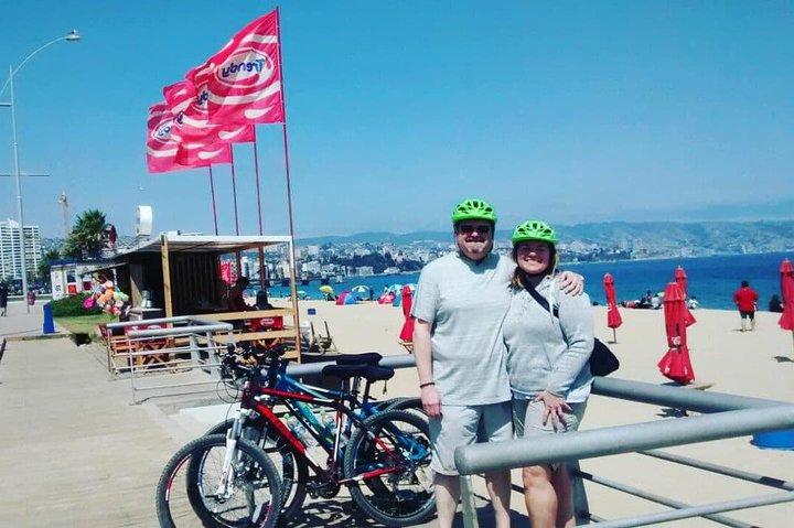 Full-Day Private Bike Tour af Concon Viña del Mar og Valparaiso fra Santiago