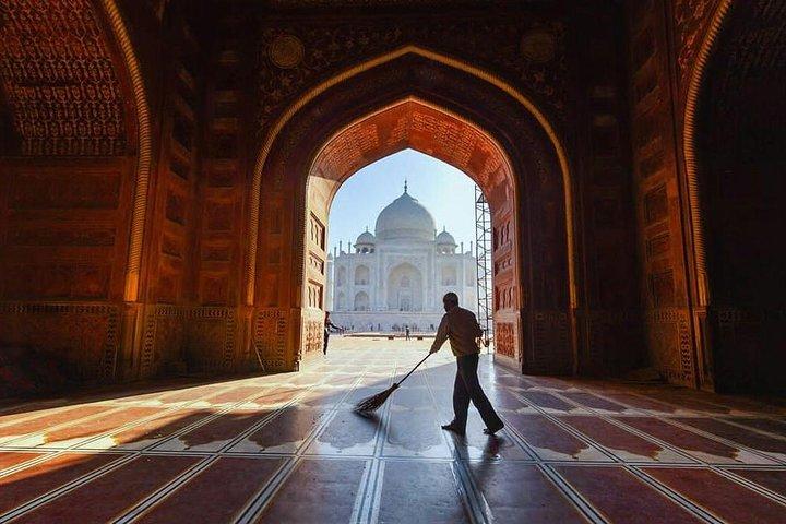 Agra City Tour Zonsopgang en zonsondergang in Tajmahal