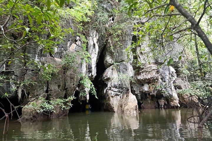 クラビ：バン ボール トールの古代洞窟とマングローブでのカヤック ツアー