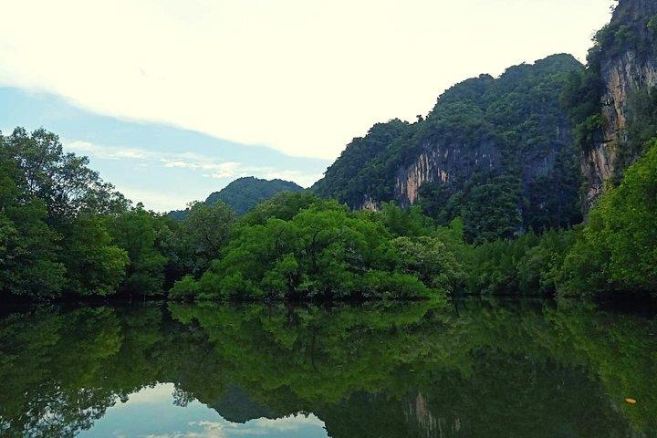 クラビ：バン ボール トールの古代洞窟とマングローブでのカヤック ツアー