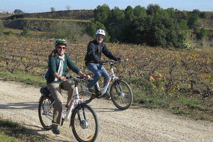 ワイナリーのレストランでの自転車と食事のルート
