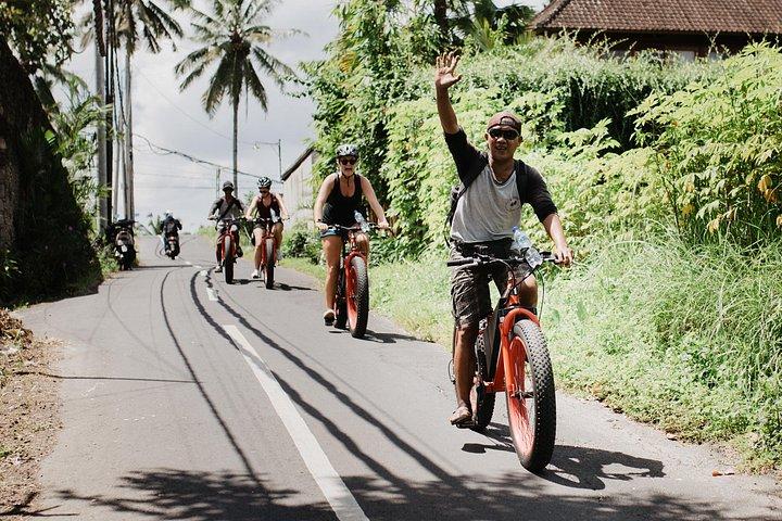 ウブドでのプライベートファットタイヤE-バイクツアー