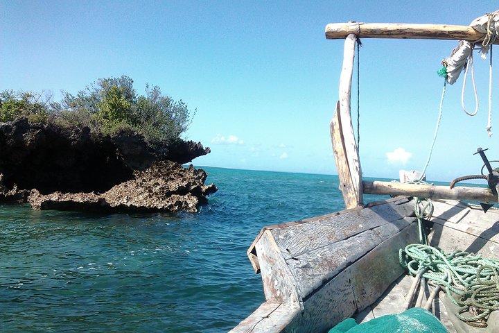 Privécruise van een hele dag op Sandbank en Kwale Island