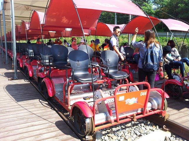 プライベート ツアー レール バイク & 南怡島 & (プチ フランスまたは朝凪の庭園)