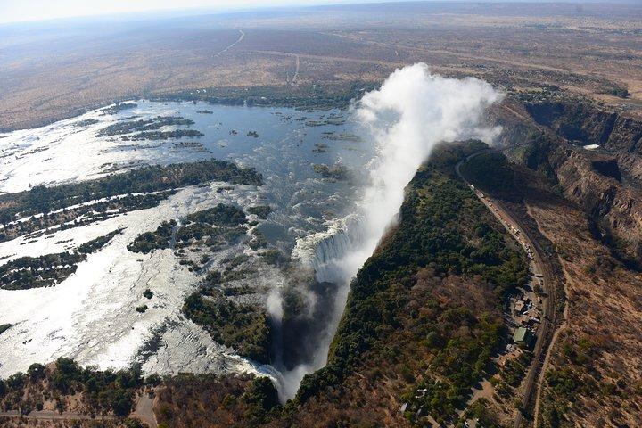 Scenic Helicopter Ride above the falls (window view)