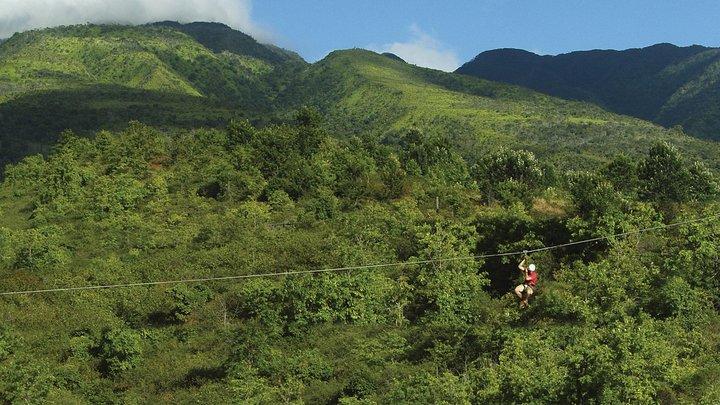 マウイ8ラインジップラインアドベンチャー：渓谷の上＆島の景色に舞い上がる