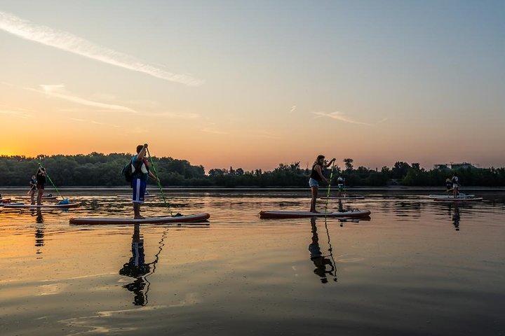 SUP Budapest: excursion au coucher du soleil